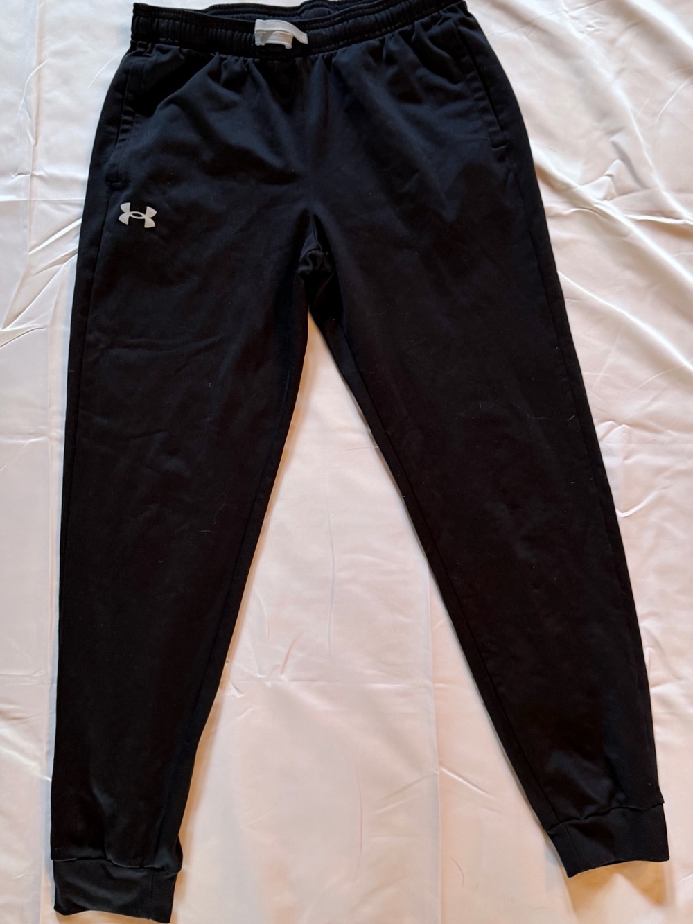 Under Armour Black Boys' Joggers with White Logo